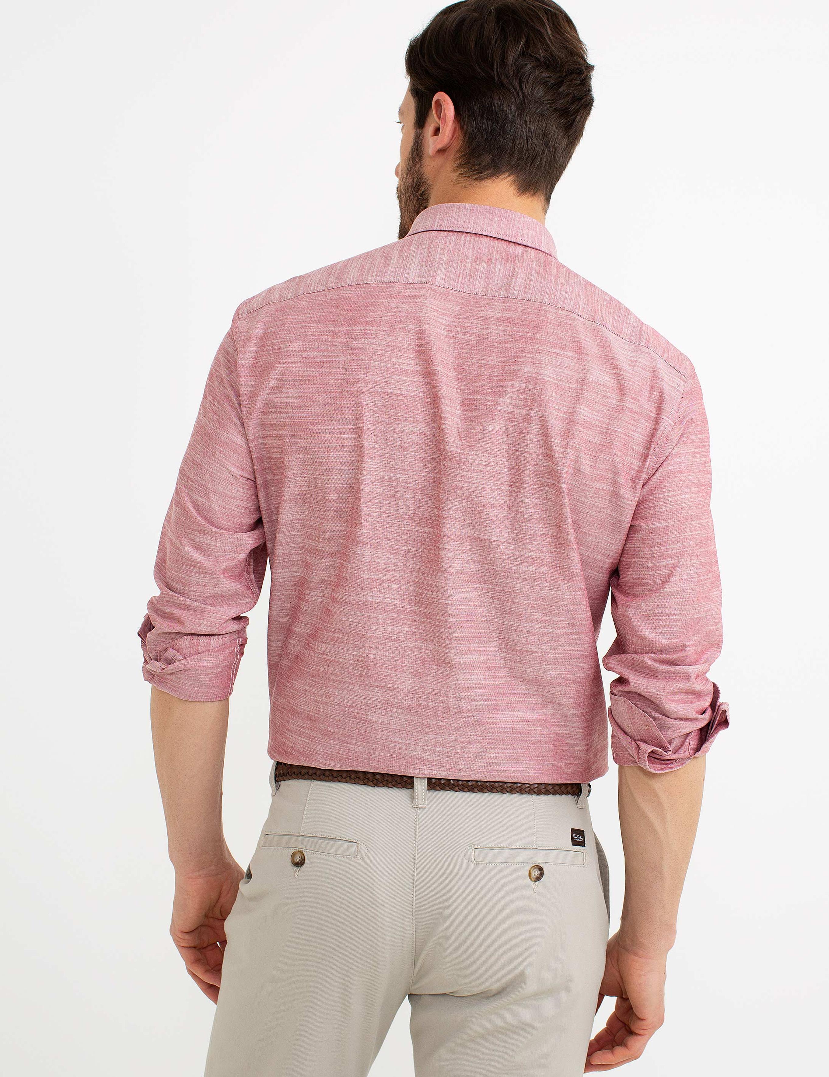 Kırmızı Slim Fit Gömlek