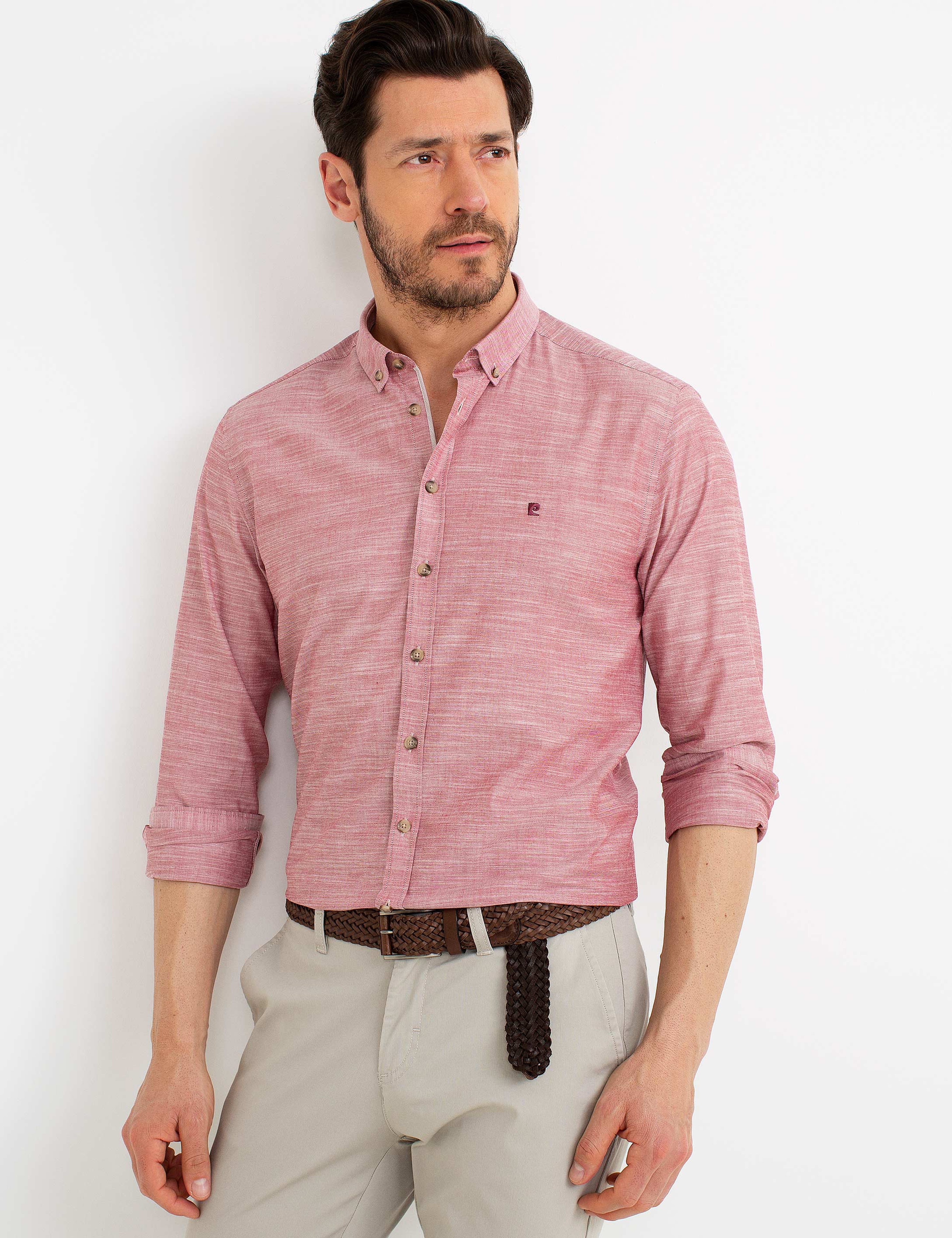 Kırmızı Slim Fit Gömlek - Image 1