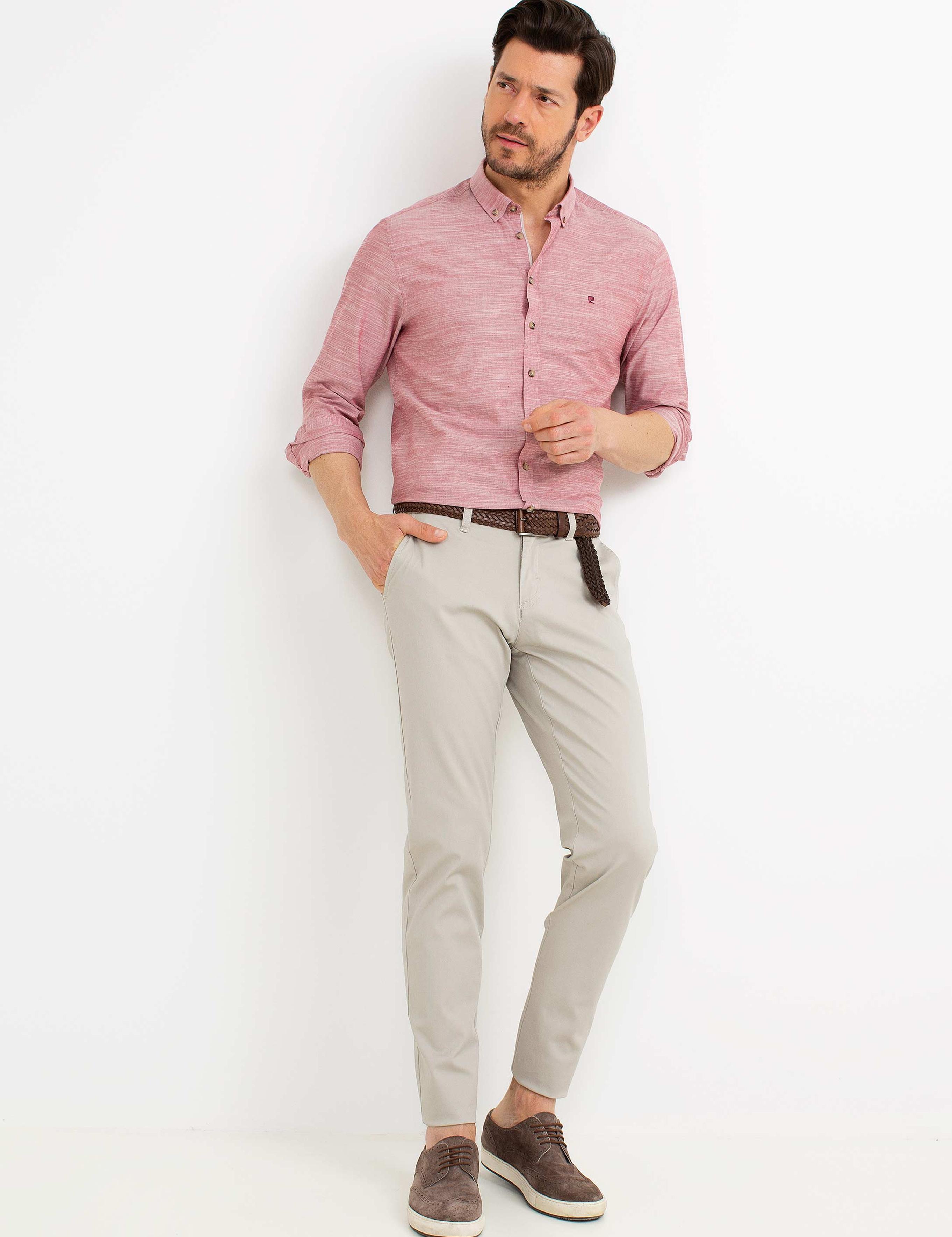 Kırmızı Slim Fit Gömlek