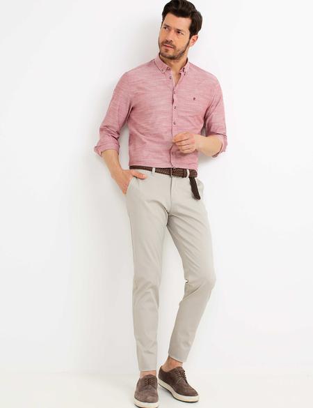Kırmızı Slim Fit Gömlek - 50188487037