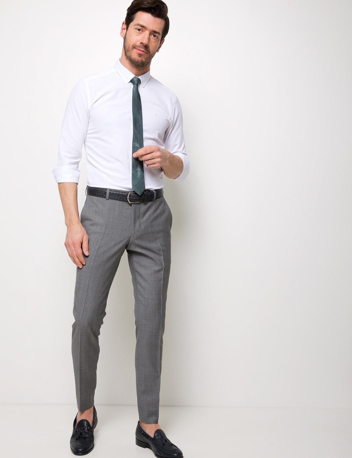 Beyaz Slim Fit Gömlek - 50189434009