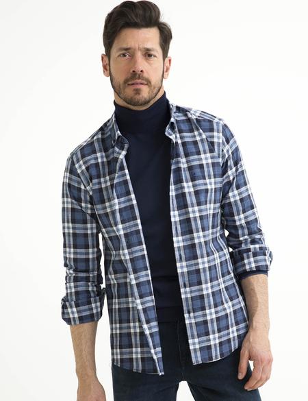 Lacivert Slim Fit Gömlek - 50189435001