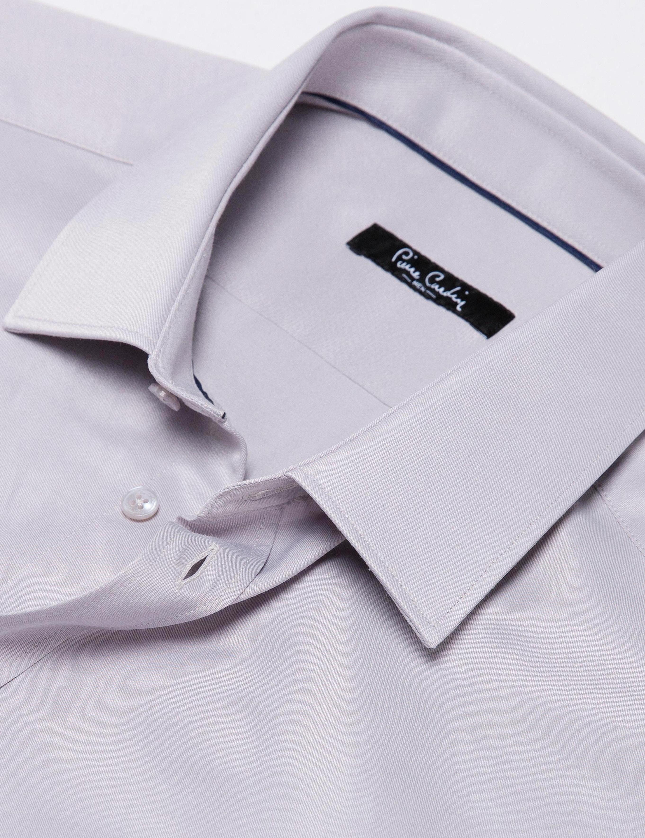 Gri Slim Fit Basic Gömlek