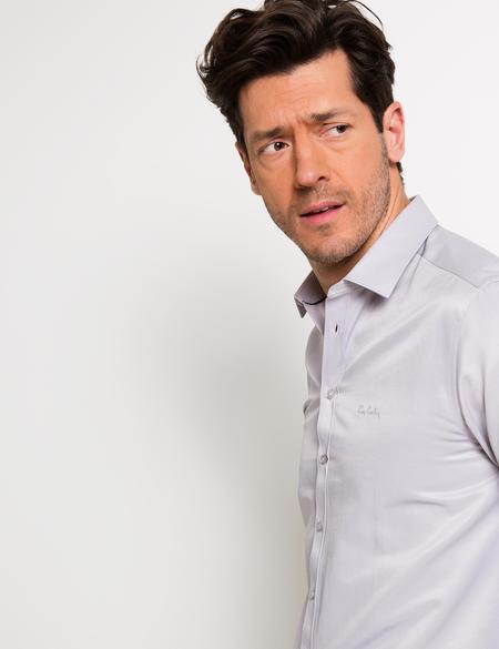 Gri Slim Fit Basic Gömlek - 50189518047