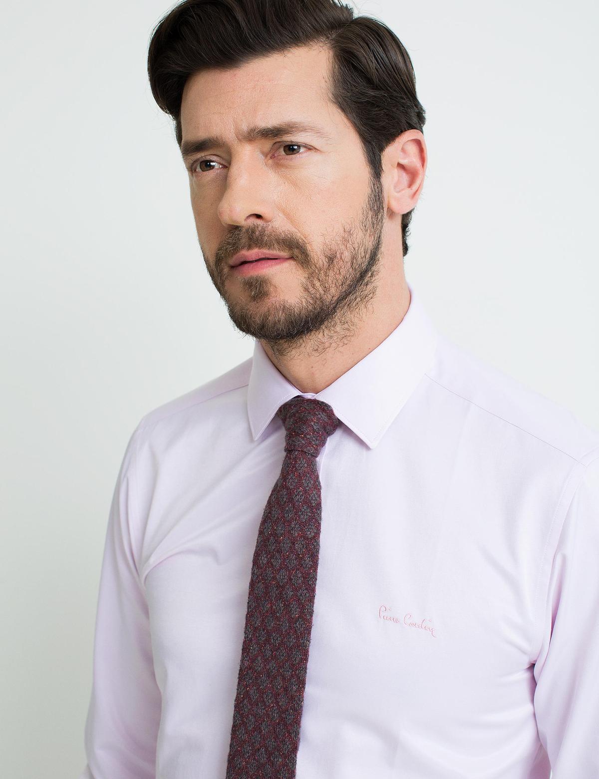 Pembe Slim Fit Basic Gömlek