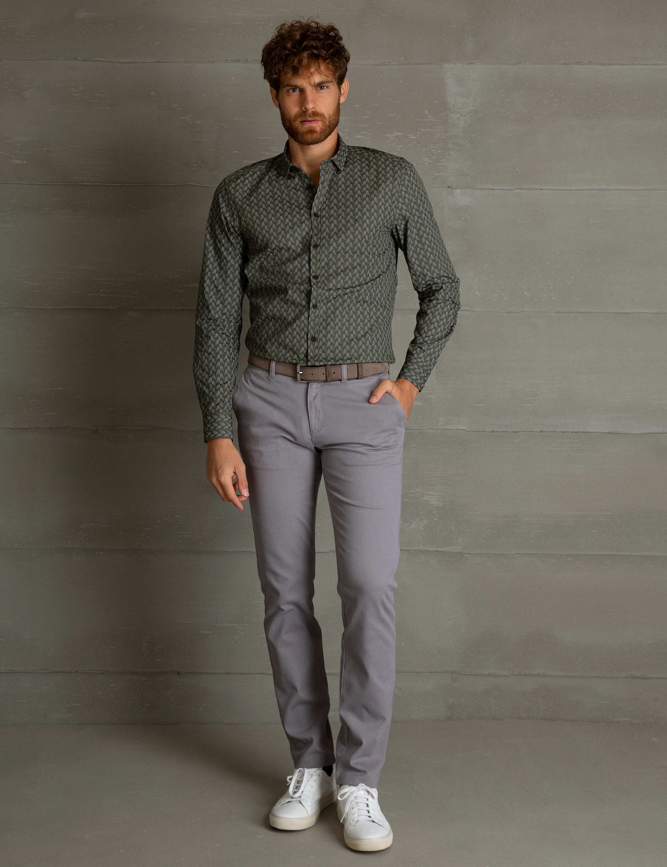 Haki Slim Fit Gömlek