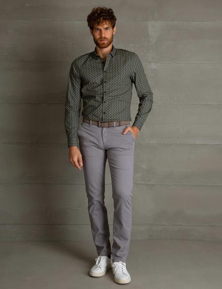 Haki Slim Fit Gömlek - 50193513006
