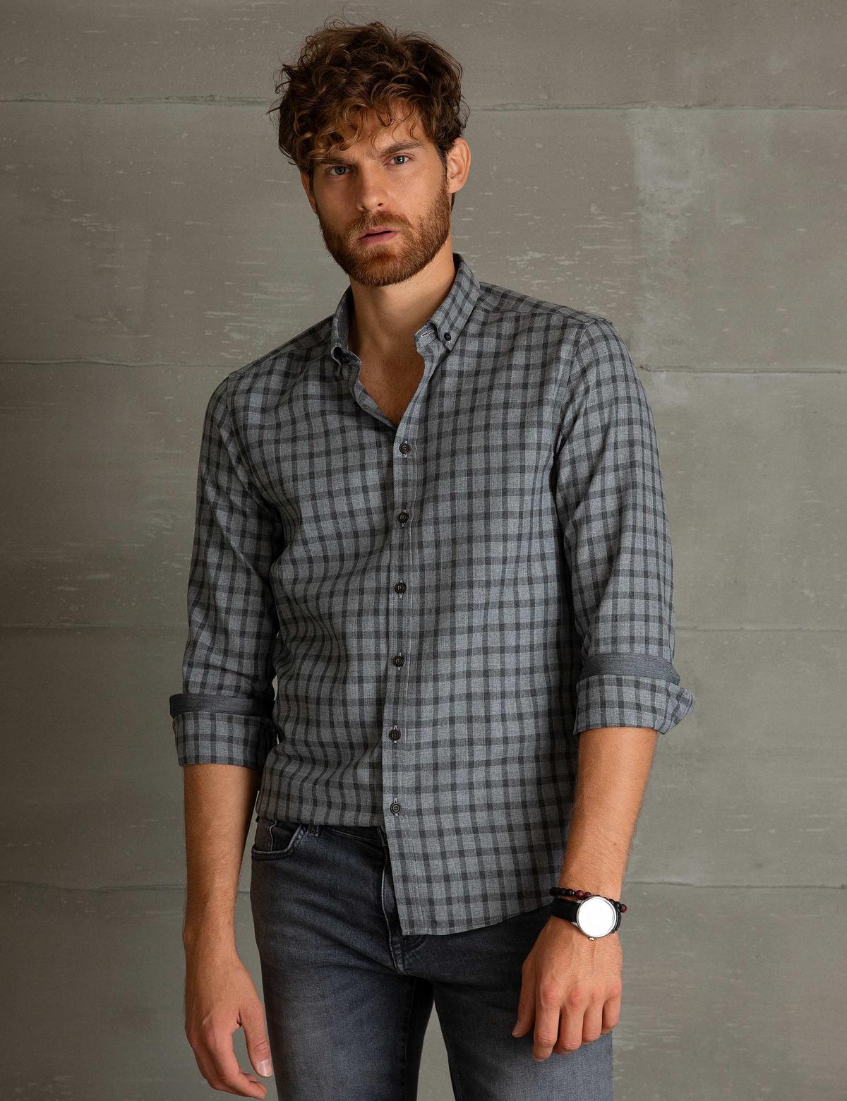 Füme Slim Fit Gömlek - 50193965051