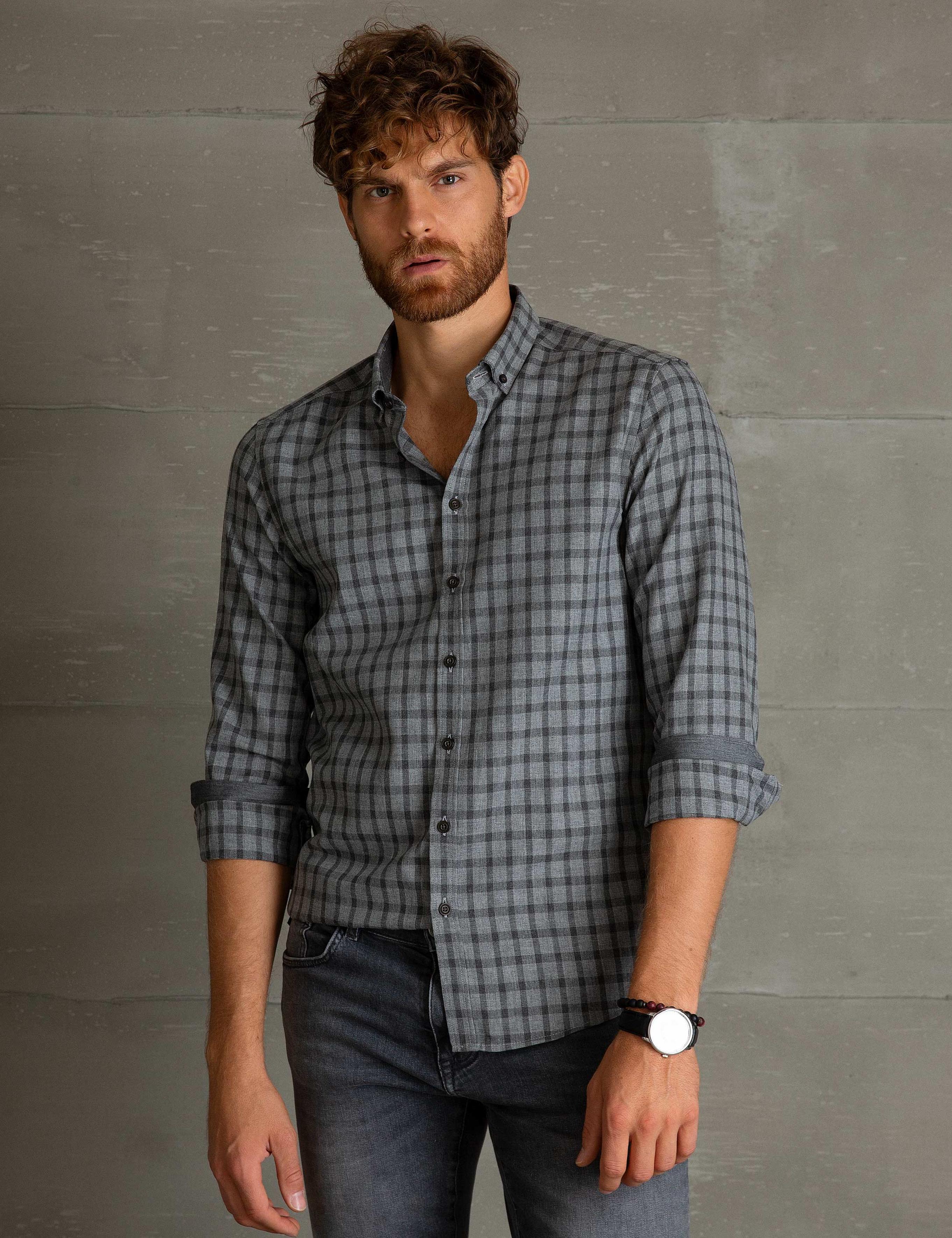 Füme Slim Fit Gömlek