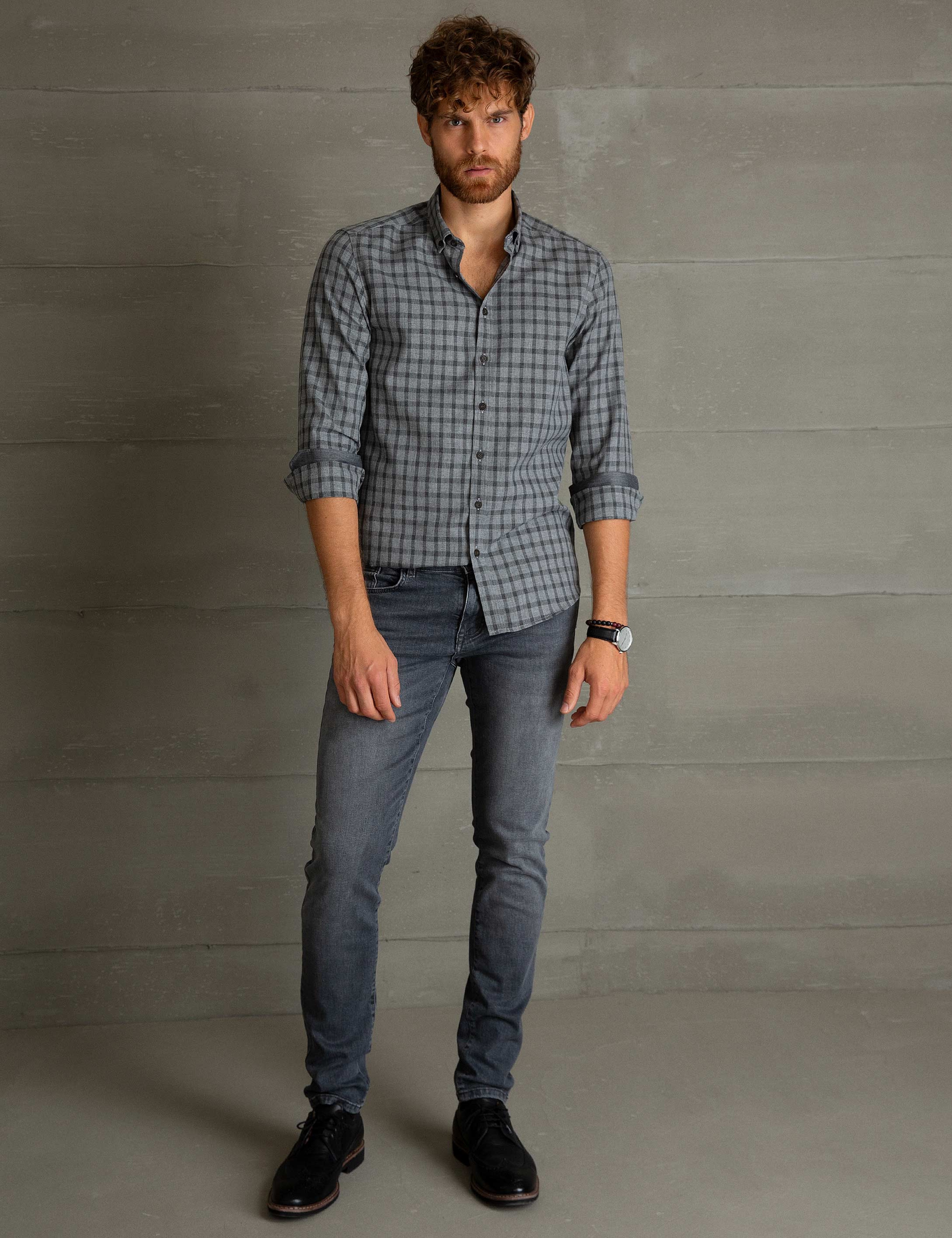 Füme Slim Fit Gömlek - Image 1