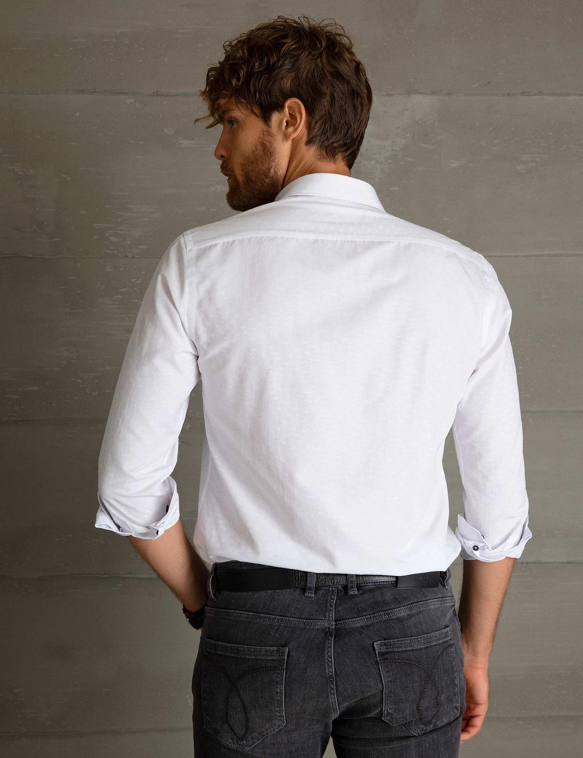 Beyaz Slim Fit Gömlek - 50194478001