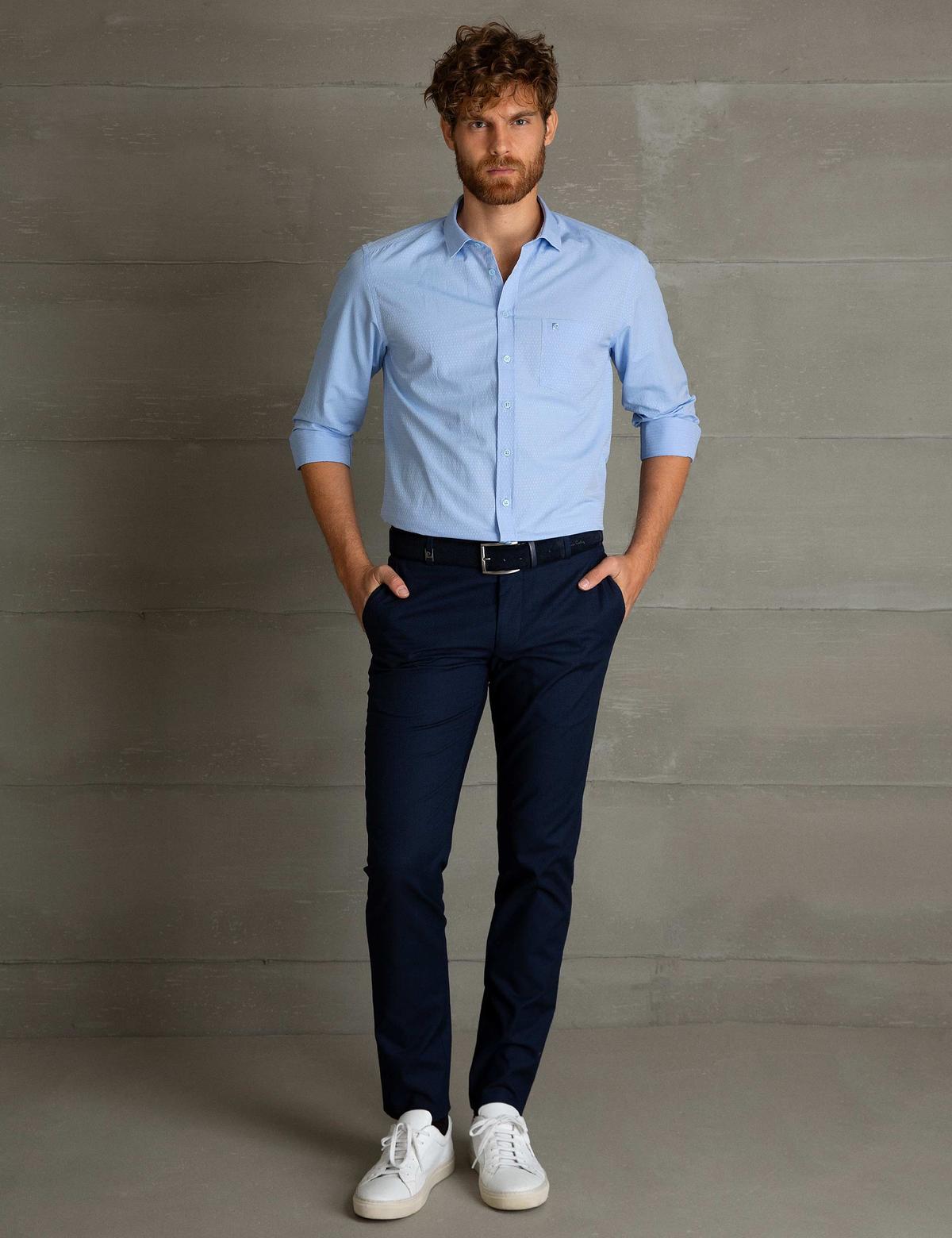 Mavi Regular Fit Uzun Kollu Gömlek