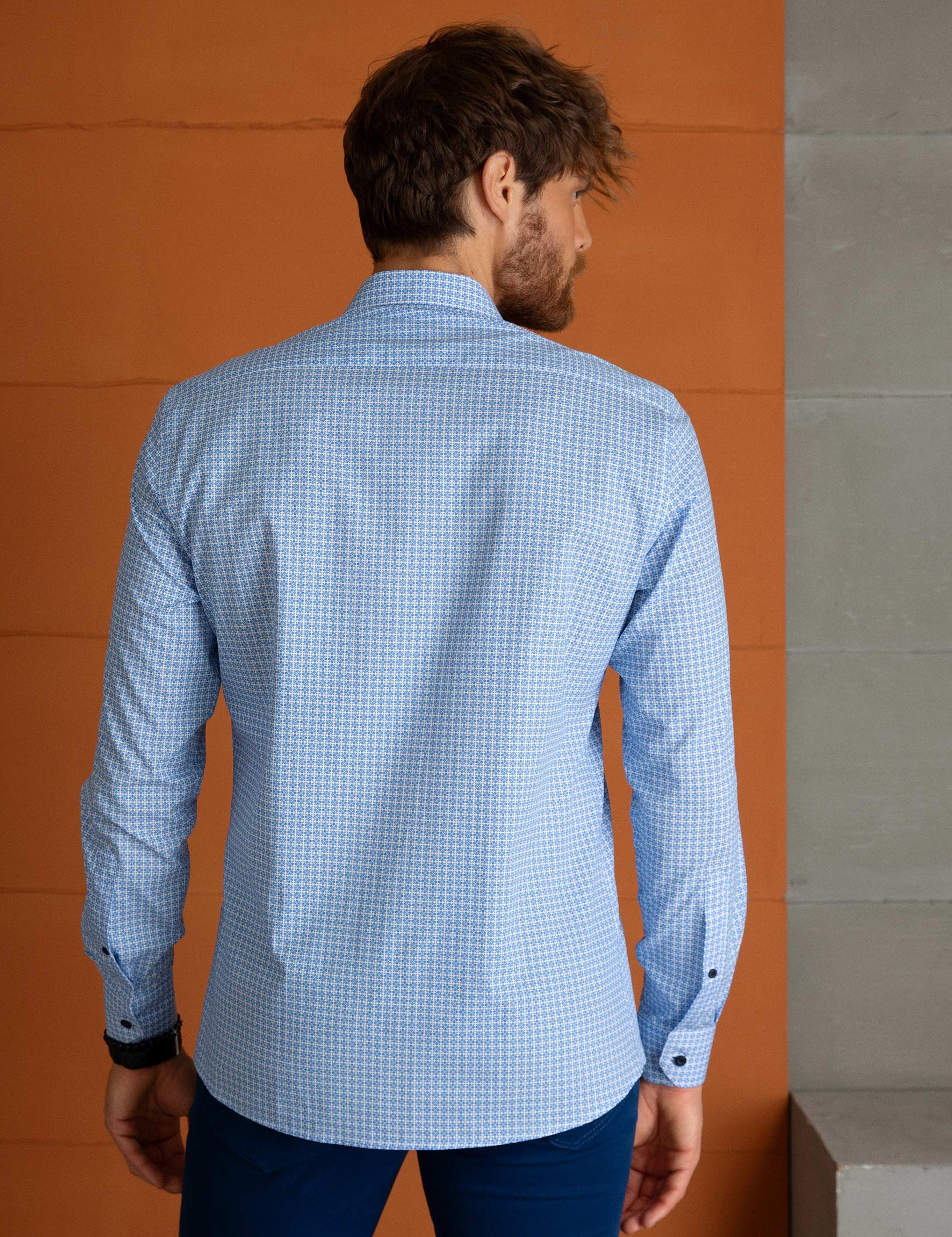 Mavi Slim Fit Gömlek