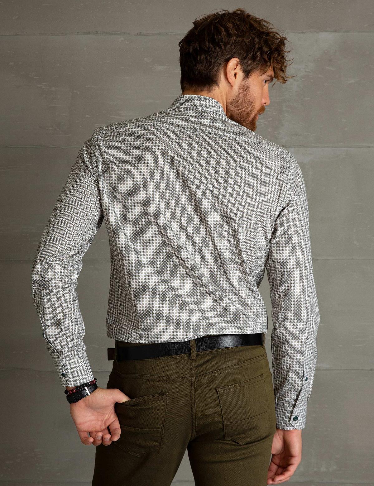 Yeşil Slim Fit Gömlek - 50195196019