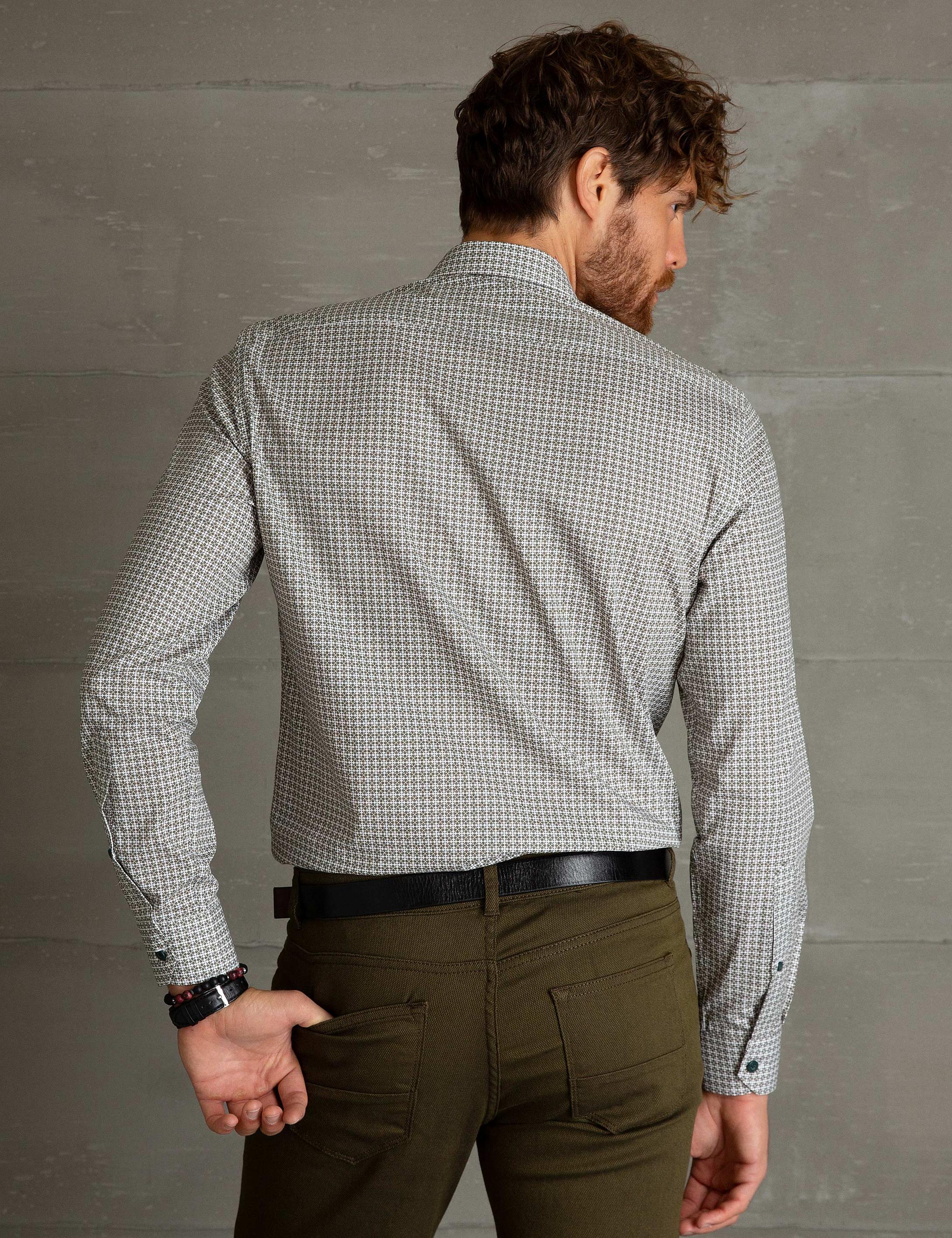 Yeşil Slim Fit Gömlek