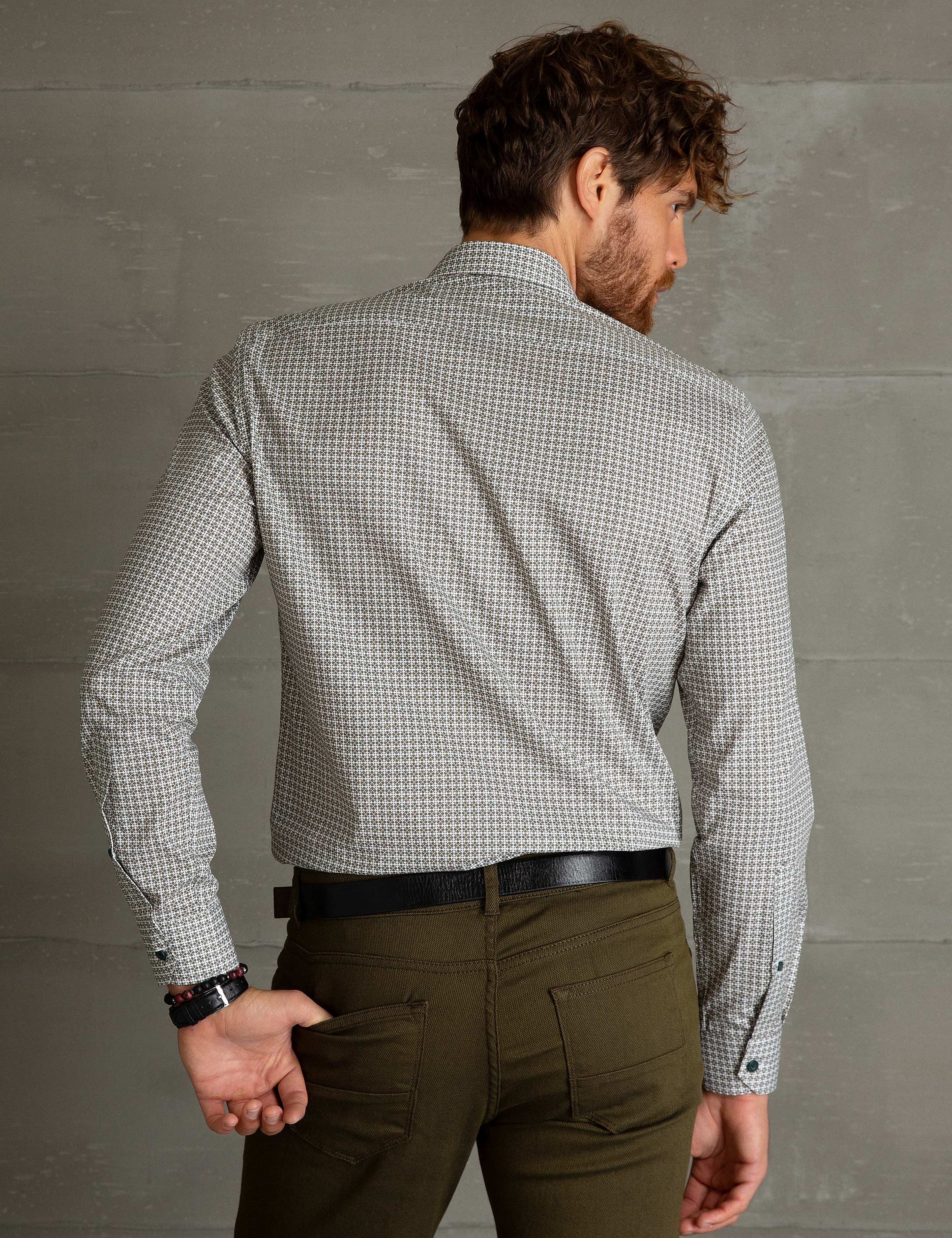 Yeşil Slim Fit Gömlek