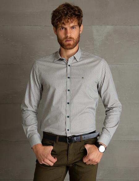Yeşil Slim Fit Gömlek - 50195196019