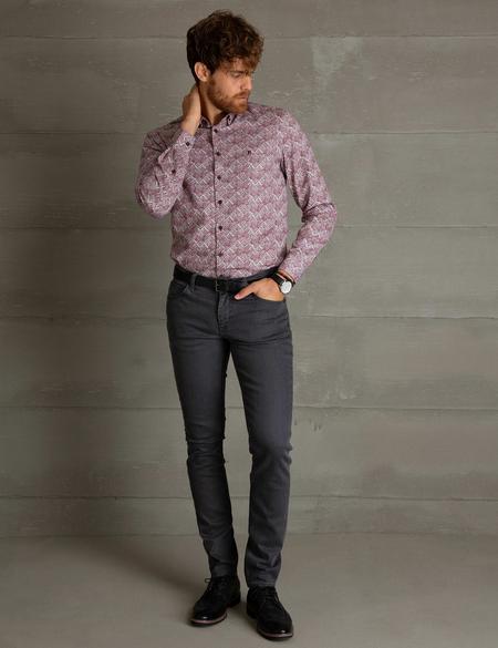 Bordo Slim Fit Gömlek - 50195197007
