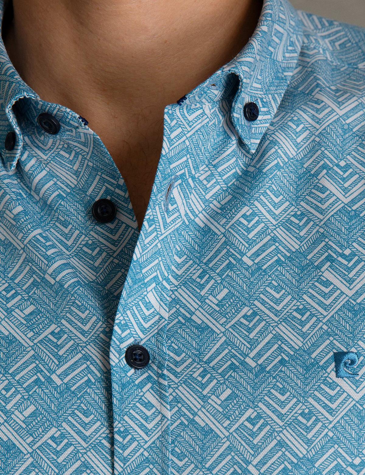 Petrol Slim Fit Uzun Kollu Gömlek - 50195197028