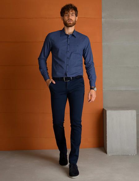 Lacivert Slim Fit Gömlek - 50195216008