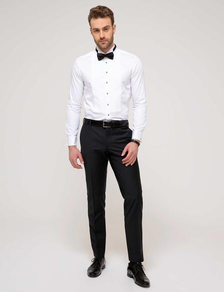 Beyaz Slim Fit Smokin Gömlek - 50197070005