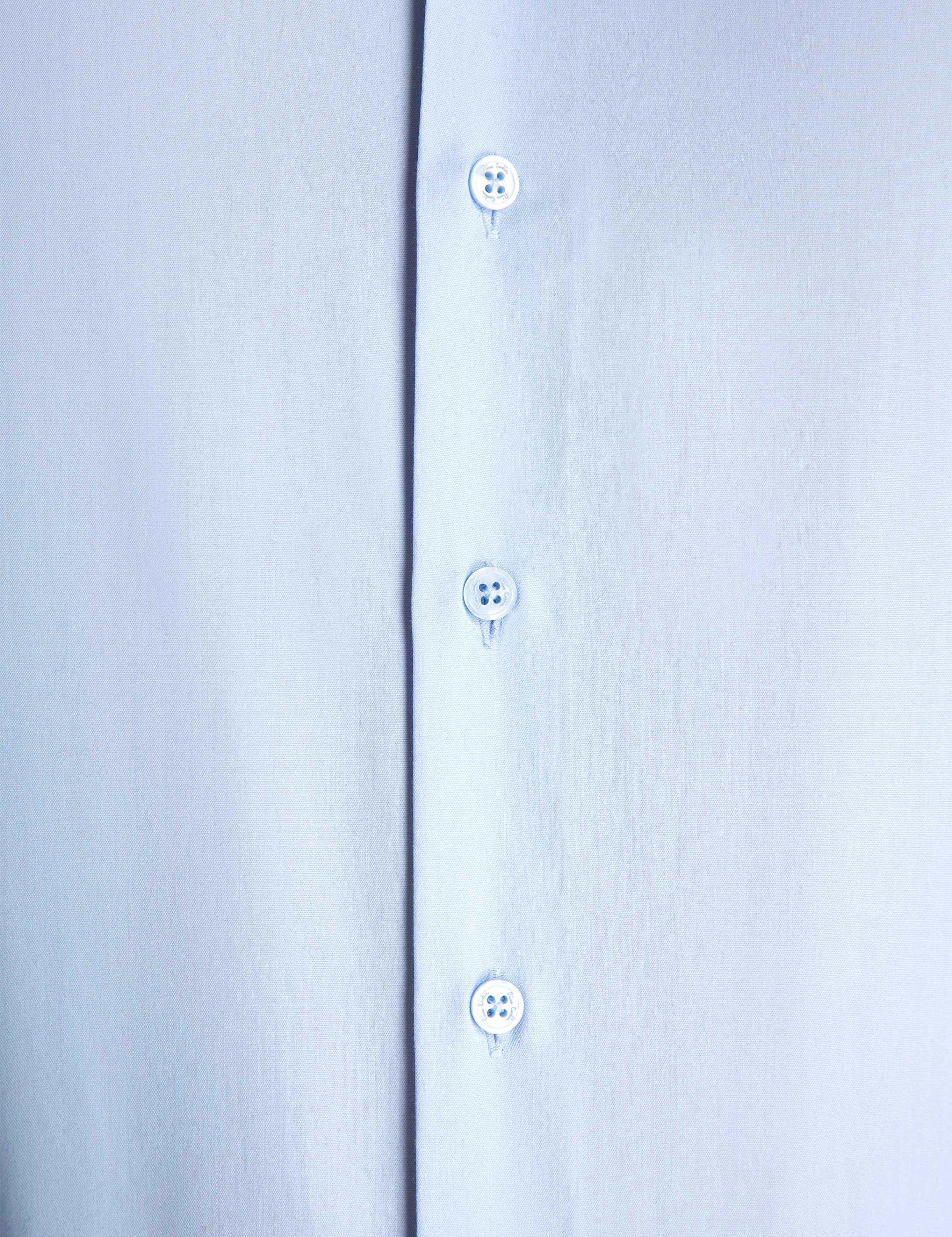 Açık Mavi Slim Fit Uzun Kollu Basic Gömlek