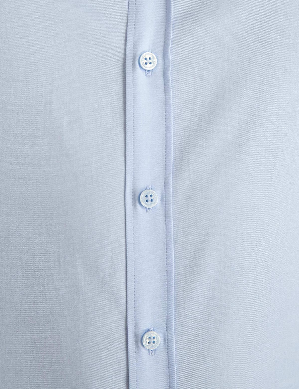 Açık Mavi Slim Fit Klasik Gömlek - 50197136005