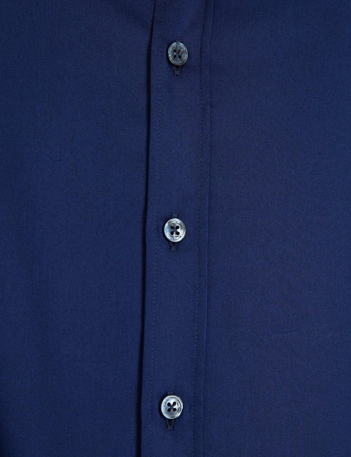 Lacivert Slim Fit Uzun Kollu Basic Gömlek - 50197136032