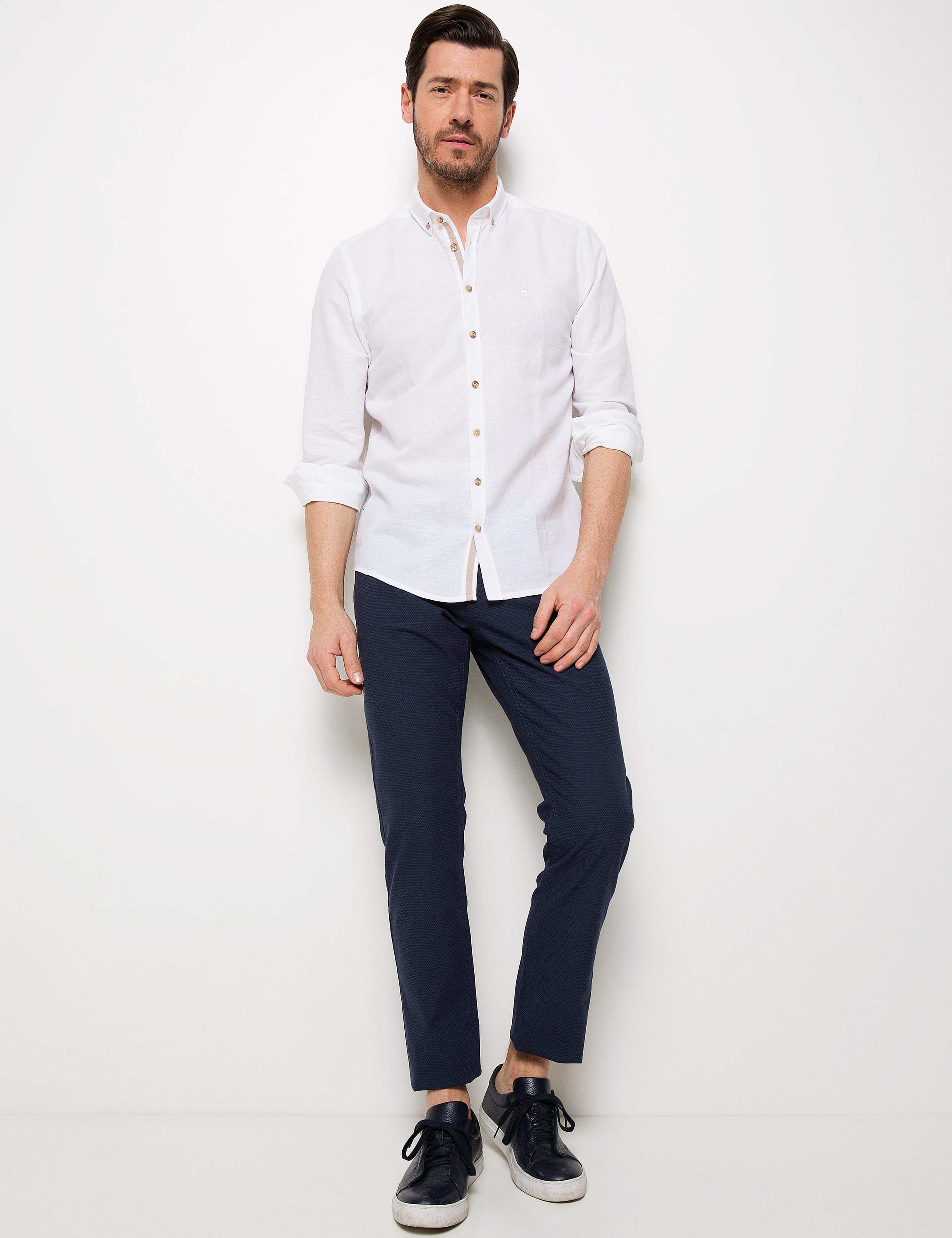 Beyaz Slim Fit Gömlek - Image 2