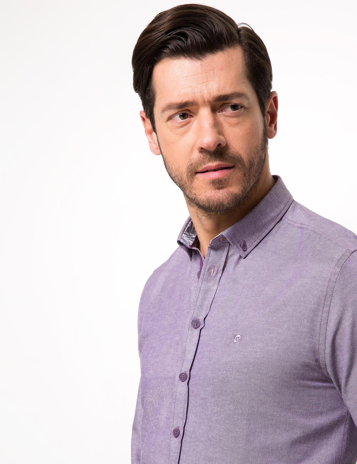 Mor Slim Fit Gömlek