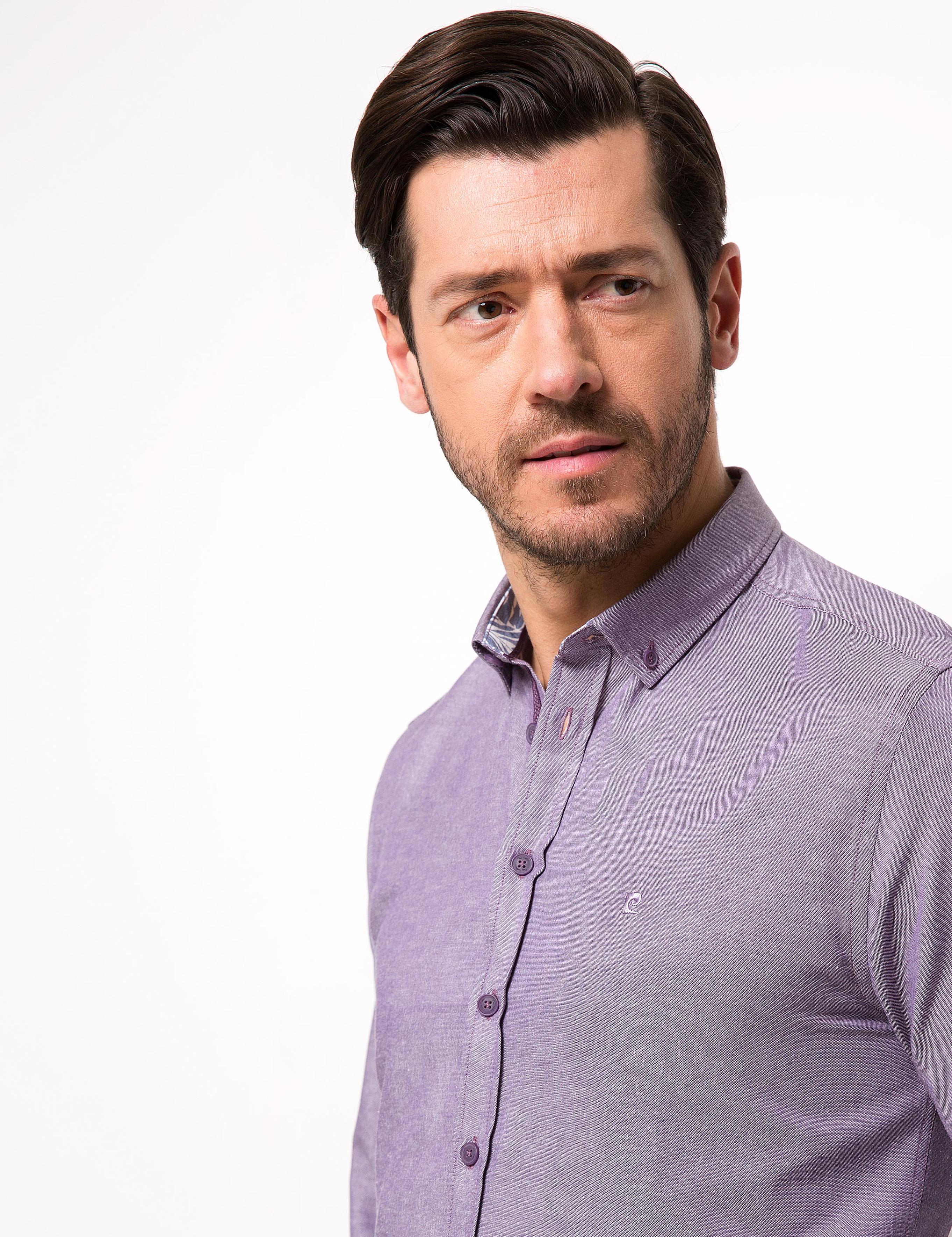 Mor Slim Fit Gömlek