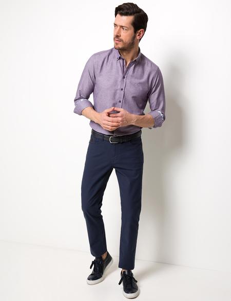 Mor Slim Fit Gömlek - 50188500028