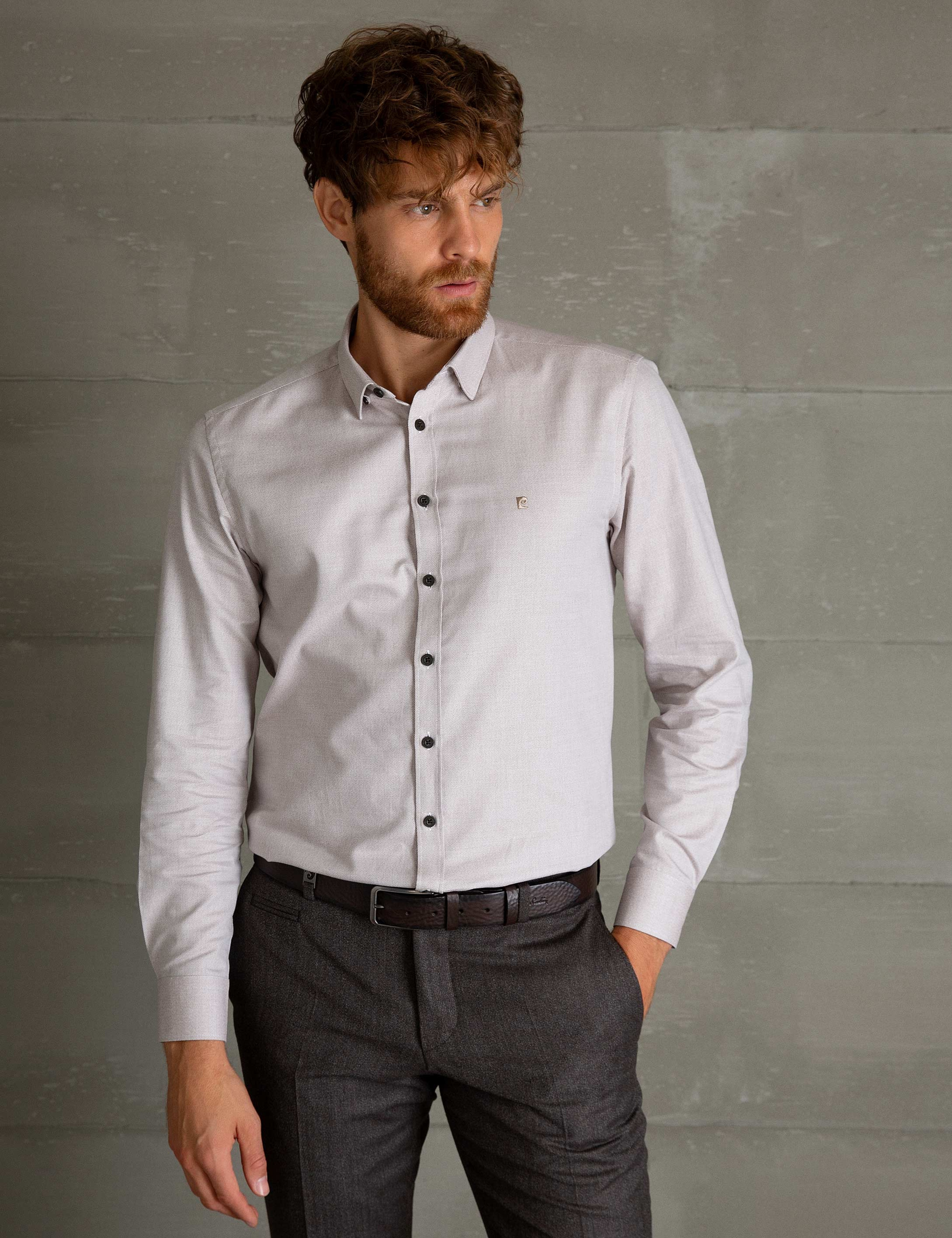Kahverengi Slim Fit Gömlek - Image 2