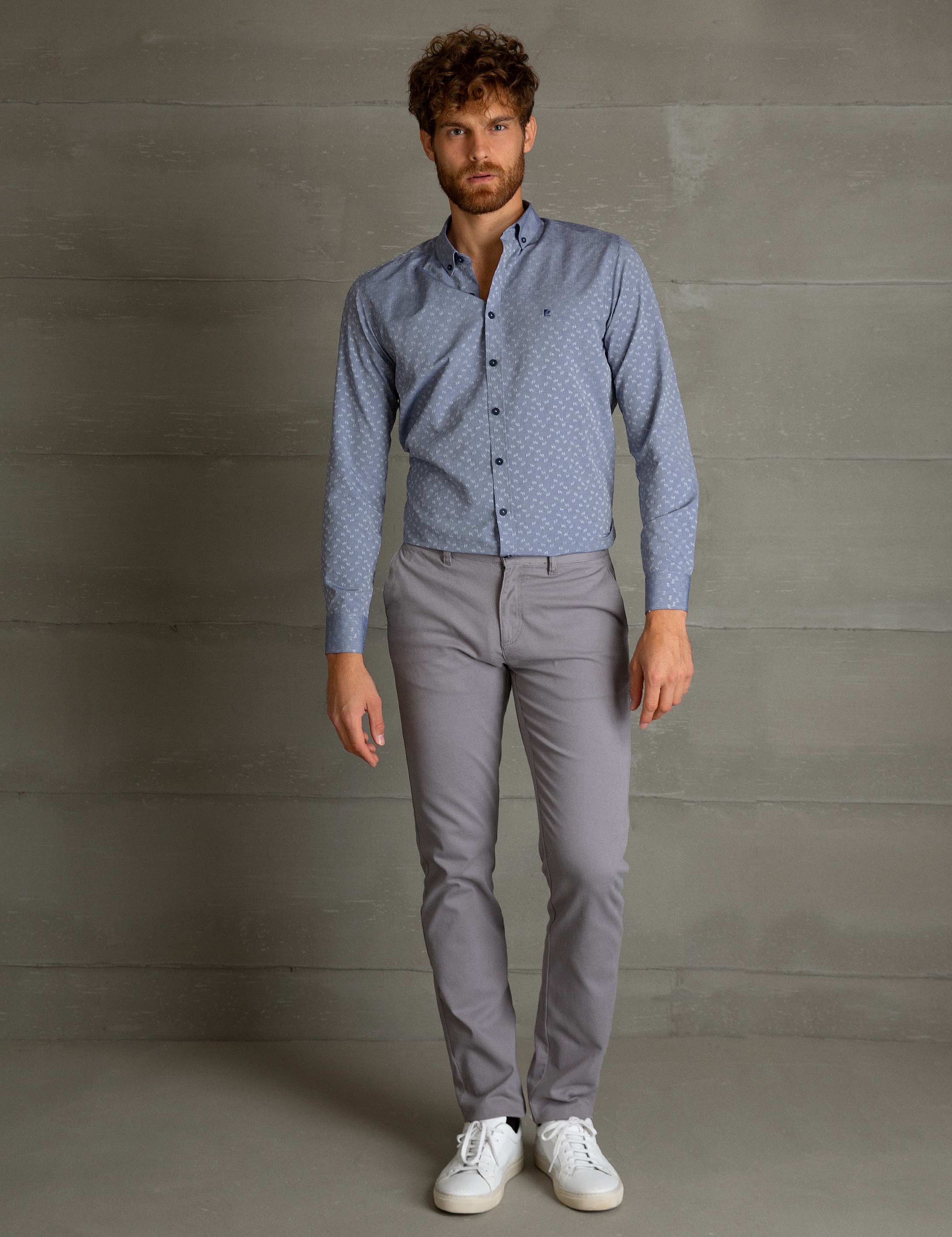 Mavi Slim Fit Gömlek - Image 1