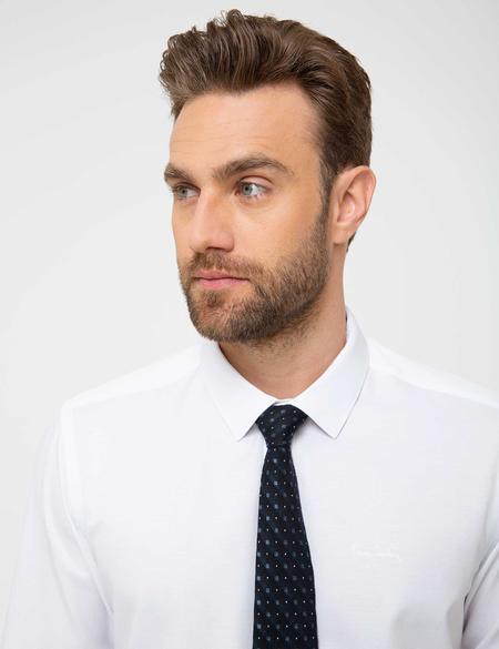 Beyaz Slim Fit Uzun Kollu Klasik Gömlek - 50197133005