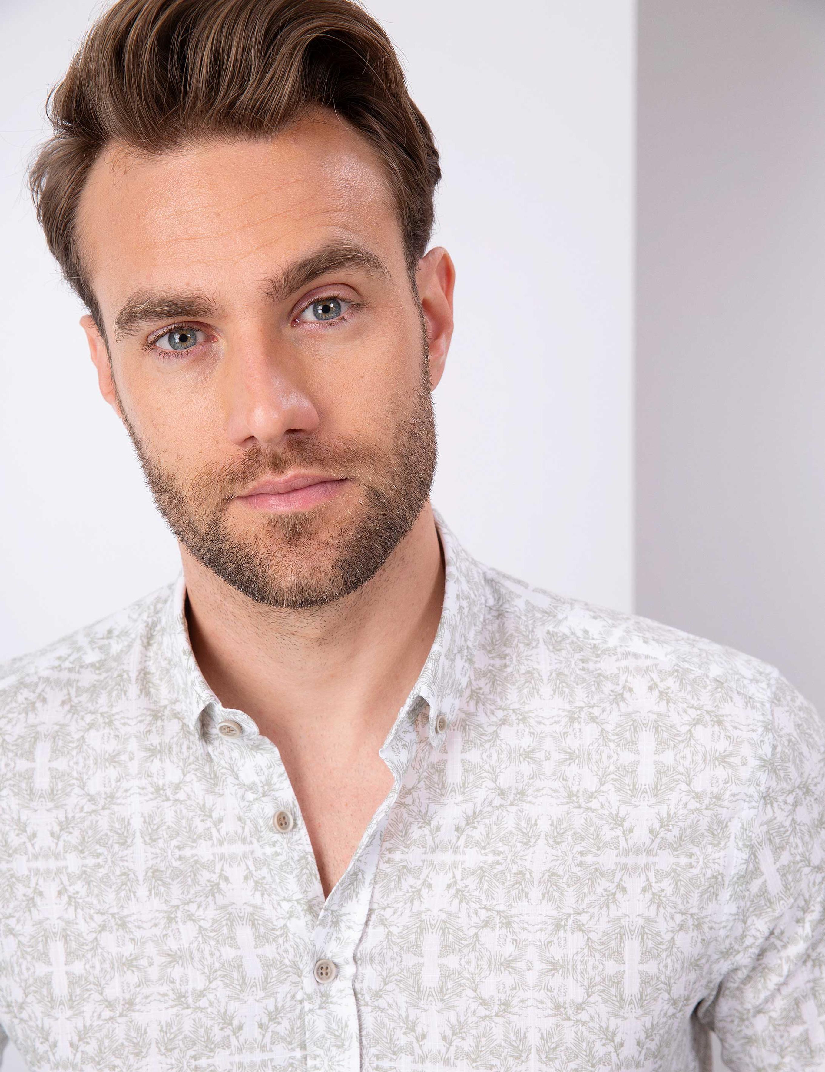 Yeşil Slim Fit Uzun Kollu Gömlek