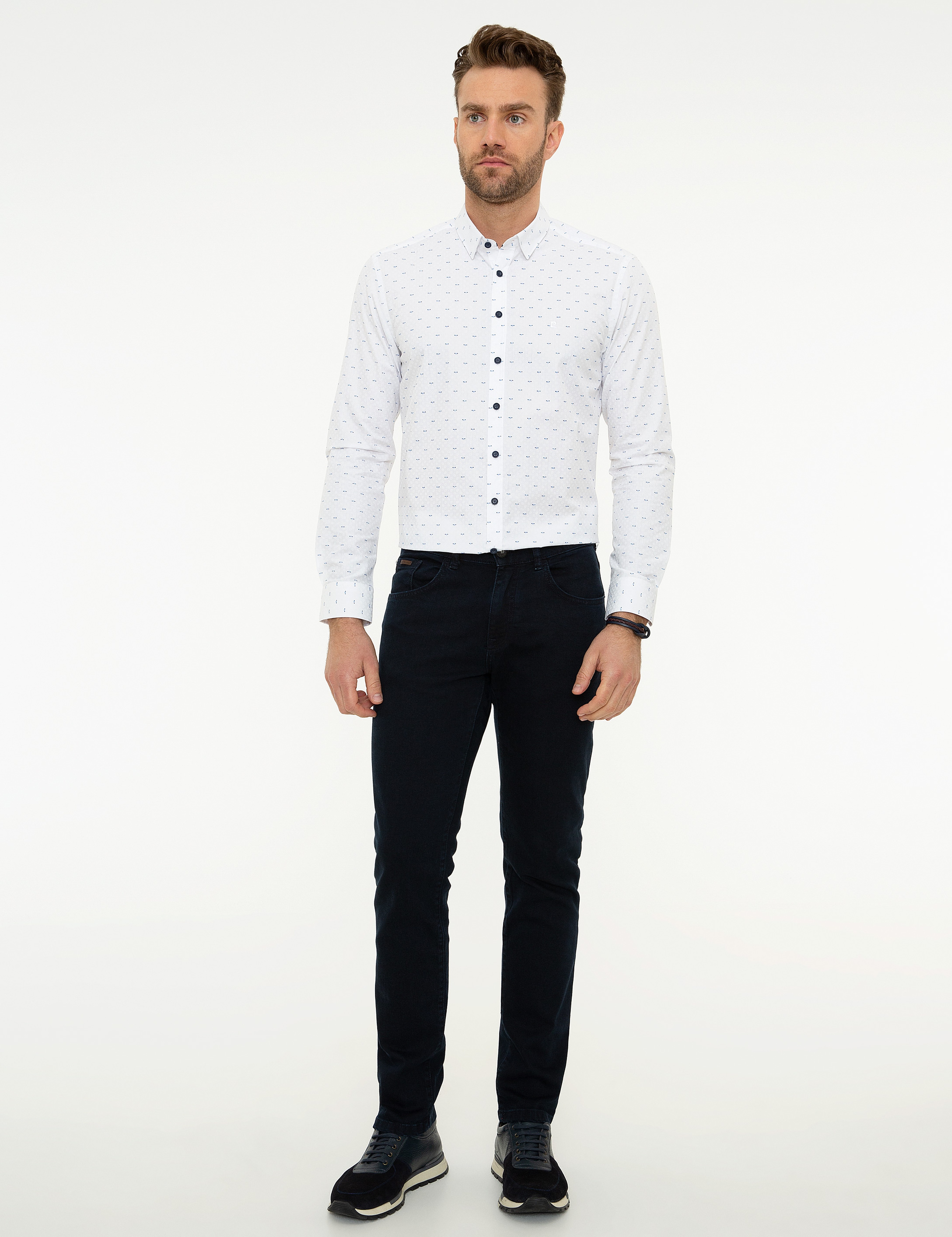 Beyaz Slim Fit Gömlek - Image 4
