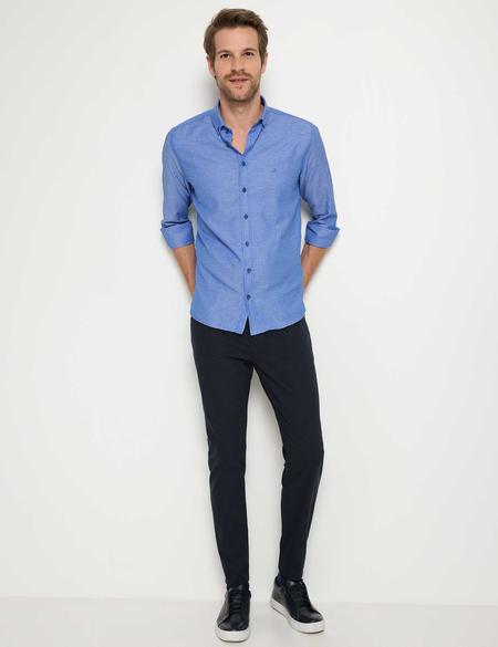 Lacivert Slim Fit Chino Pantolon - 50187813025
