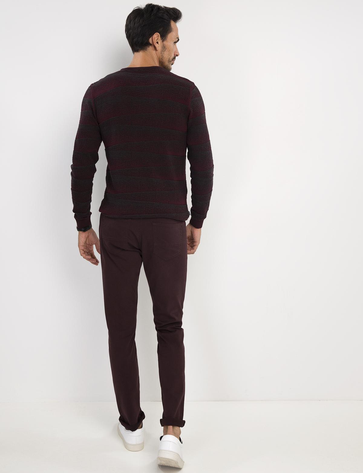 Bordo Slim Fit Kanvas Pantolon - 50195903012