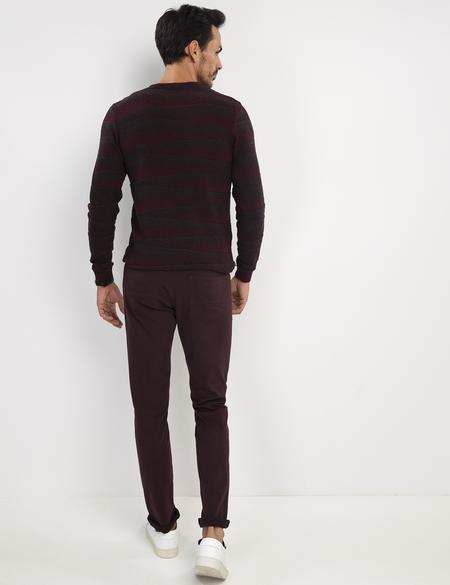 Bordo Slim Fit Kanvas Pantolon - 50195903012