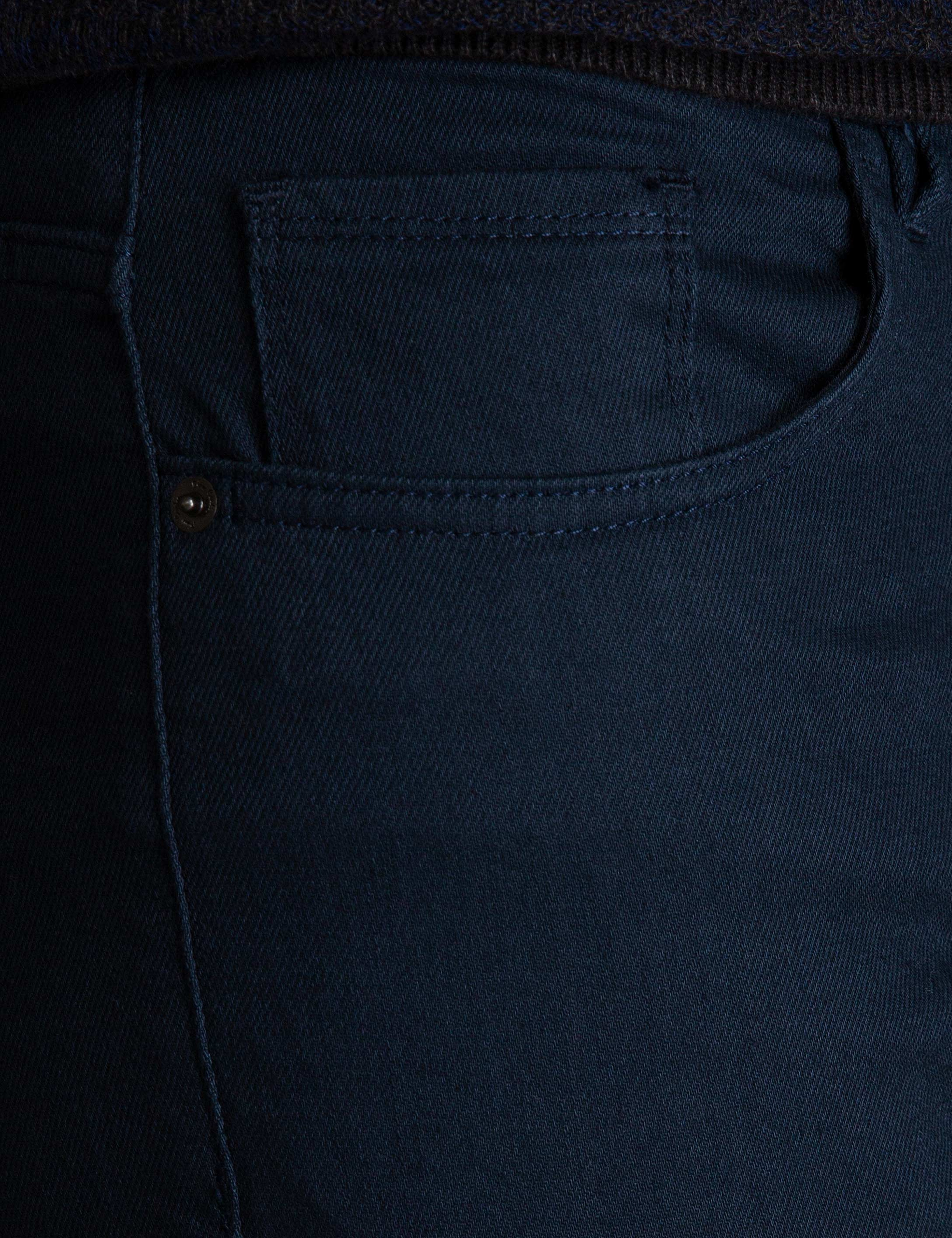 Lacivert Slim Fit Kanvas Pantolon