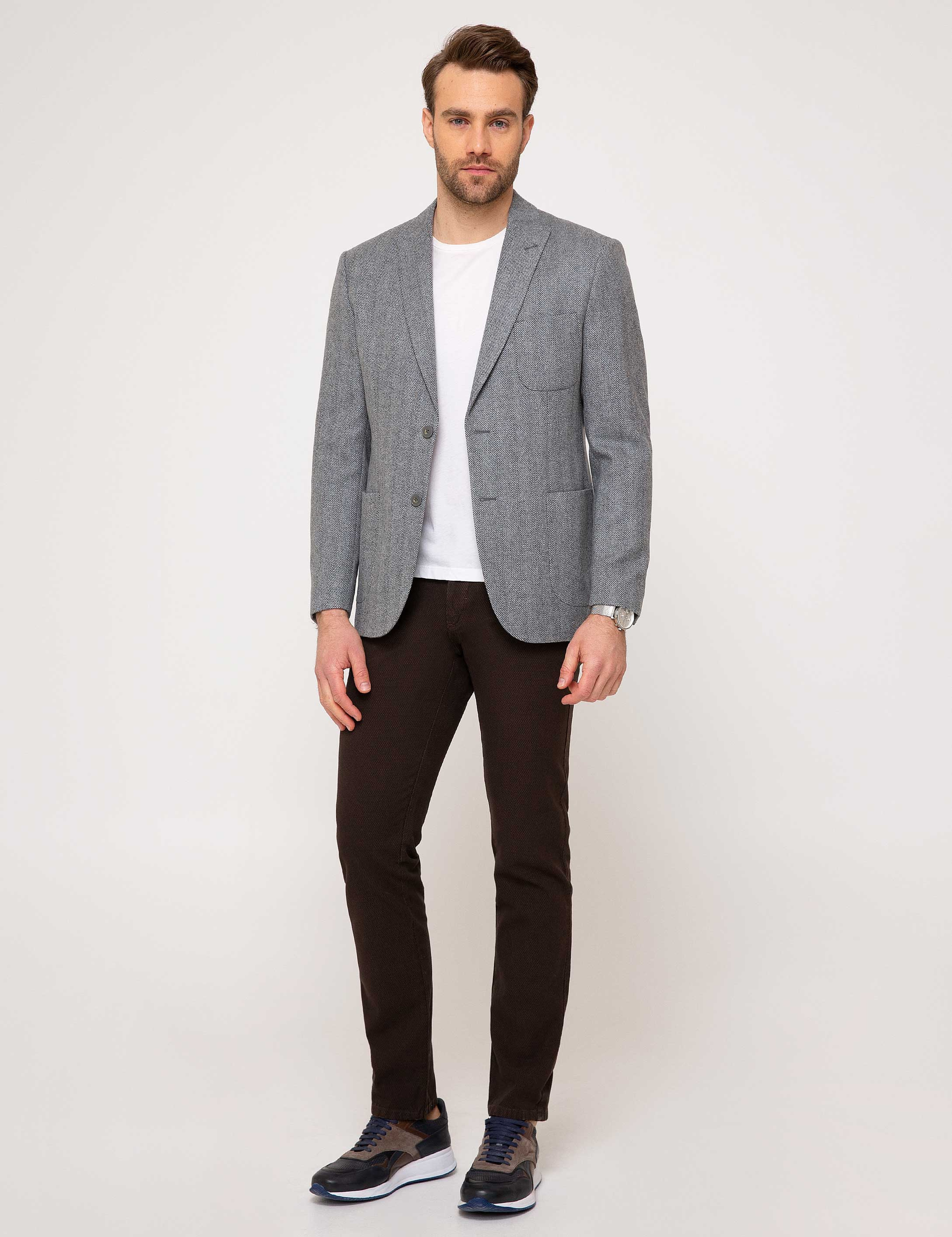 Gri Slim Fit Ceket - Image 3