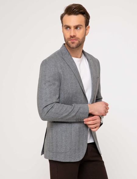 Gri Slim Fit Ceket - 50208894038