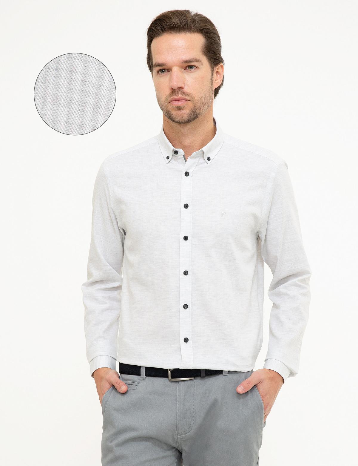 Açık Gri Slim Fit Gömlek