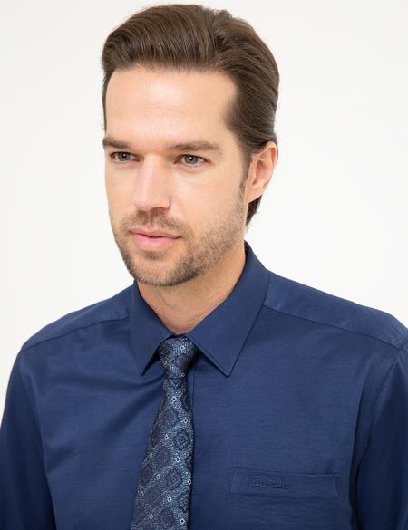 Lacivert Regular Fit Uzun Kollu Basic Gömlek - 50207536029