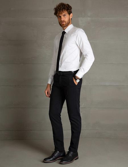 Siyah Slim Fit Chino Pantolon - 50195936049