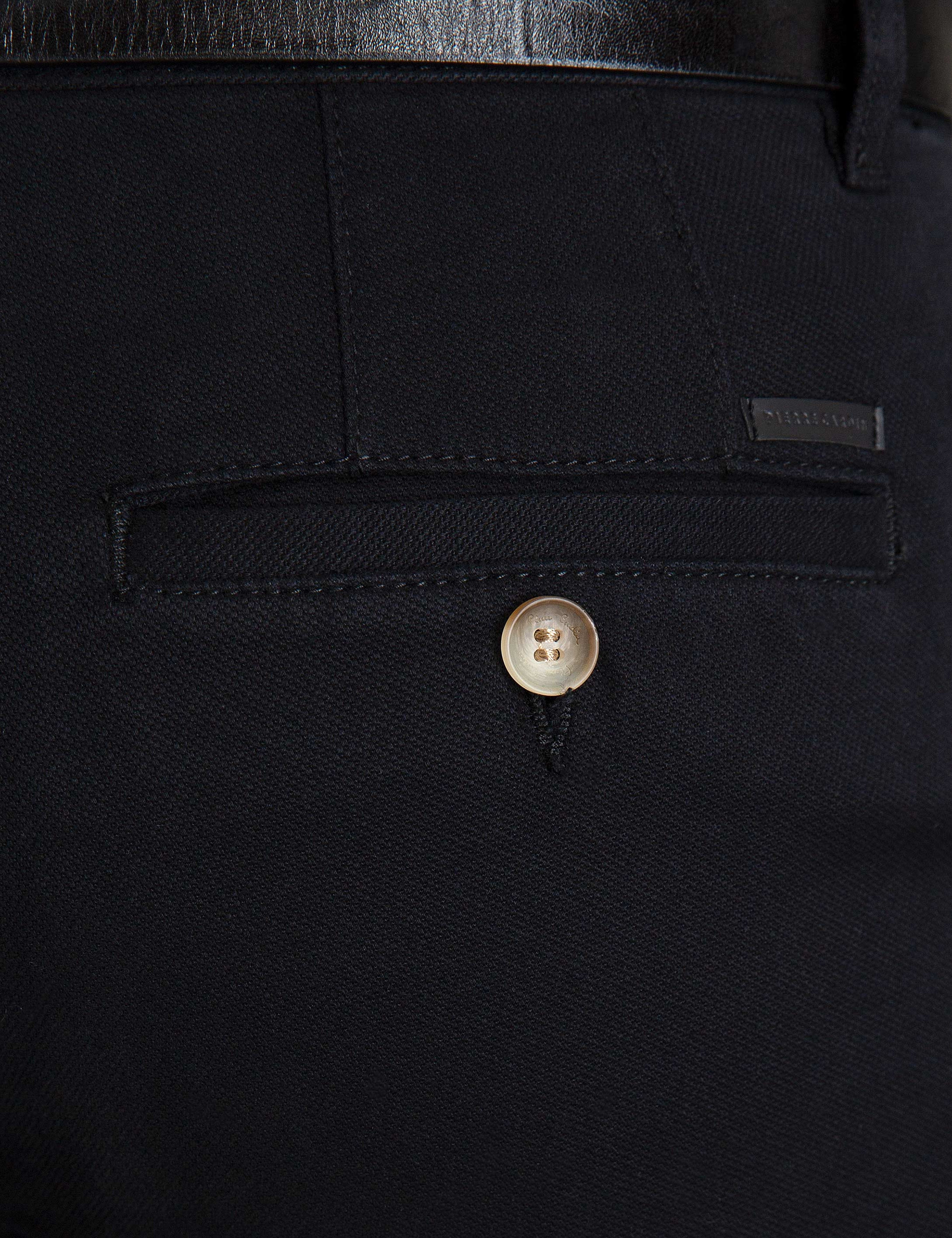 Siyah Slim Fit Chino Pantolon - Image 4