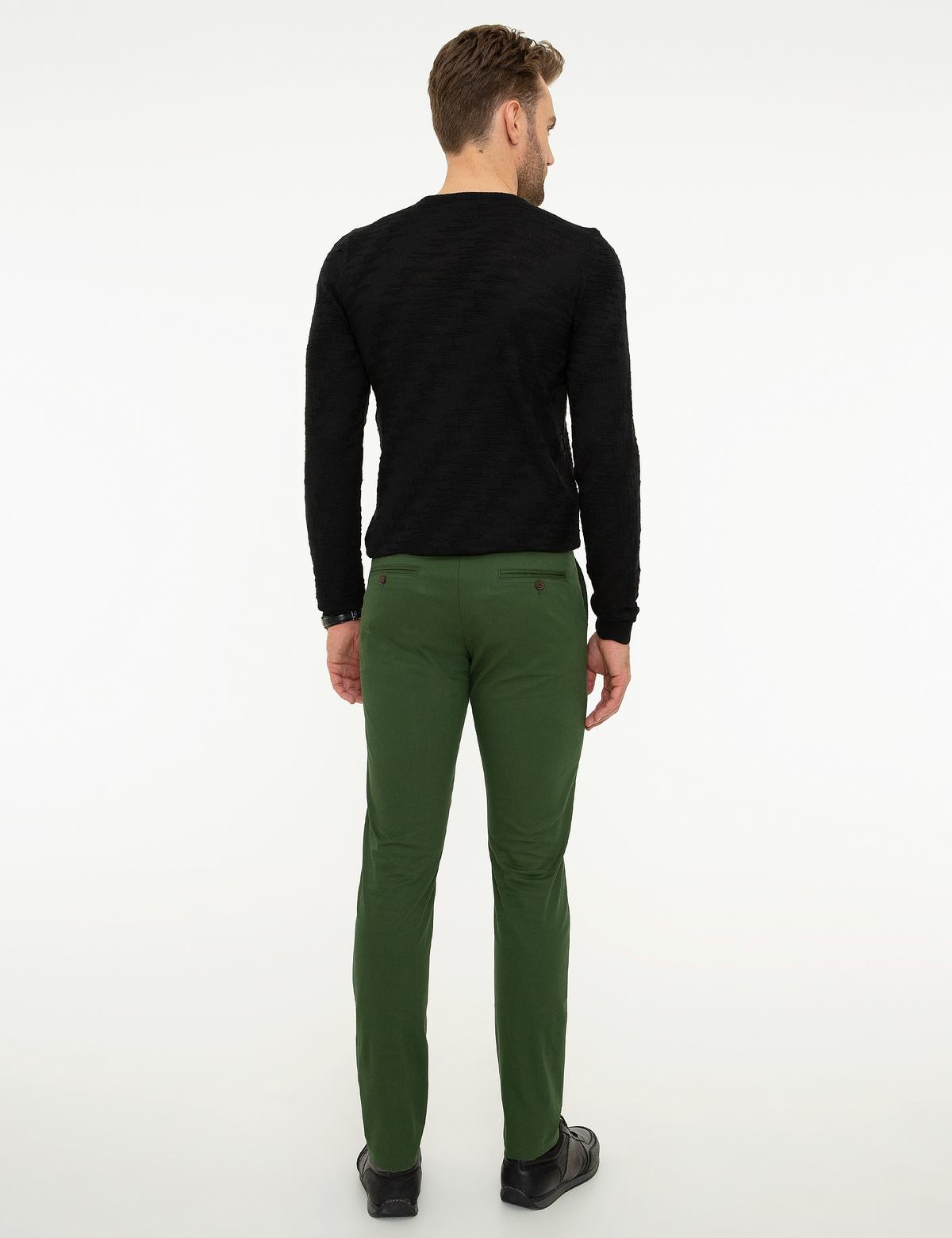 Haki Slim Fit Kanvas Pantolon - 50225598003