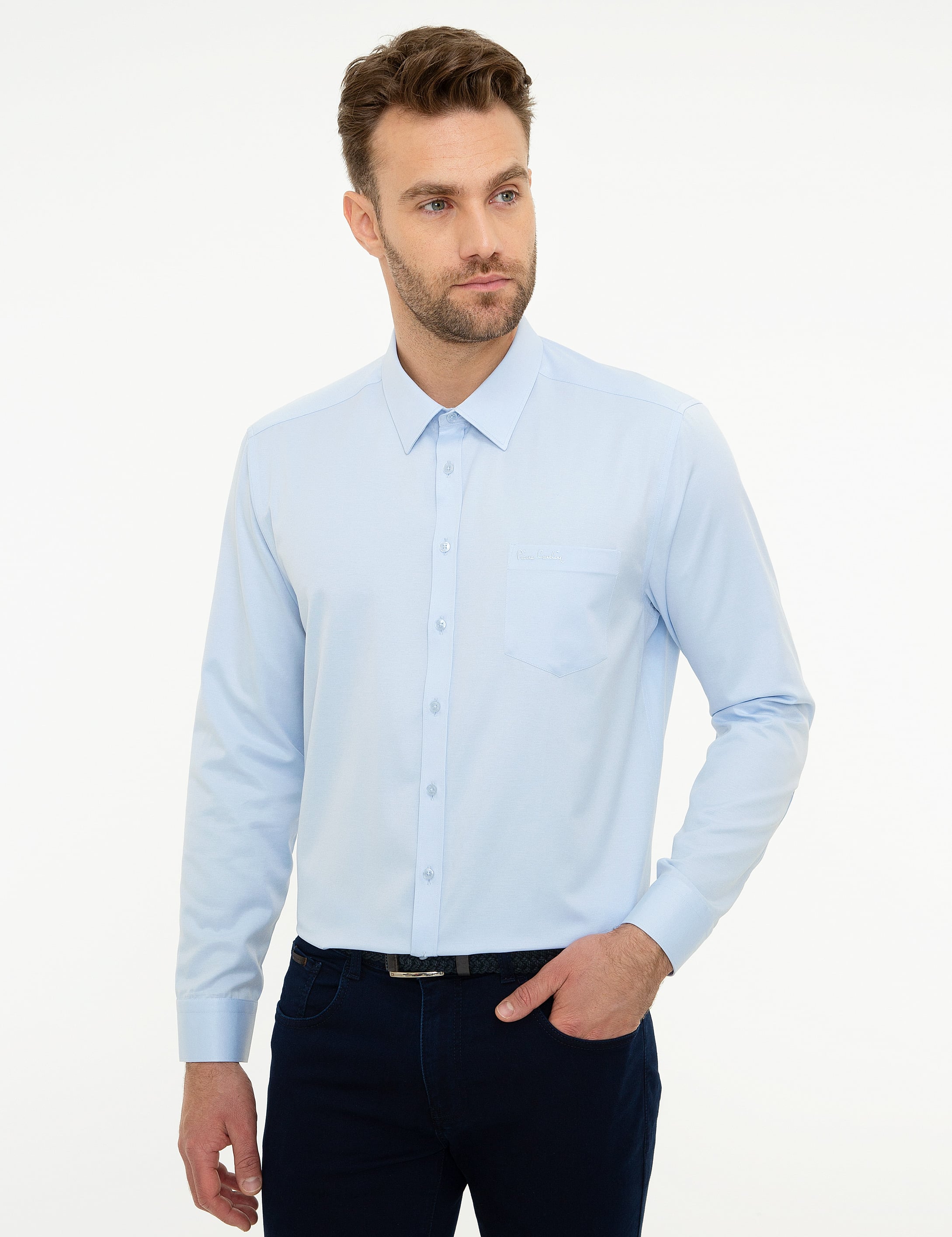 Açık Mavi Regular Fit Klasik Gömlek