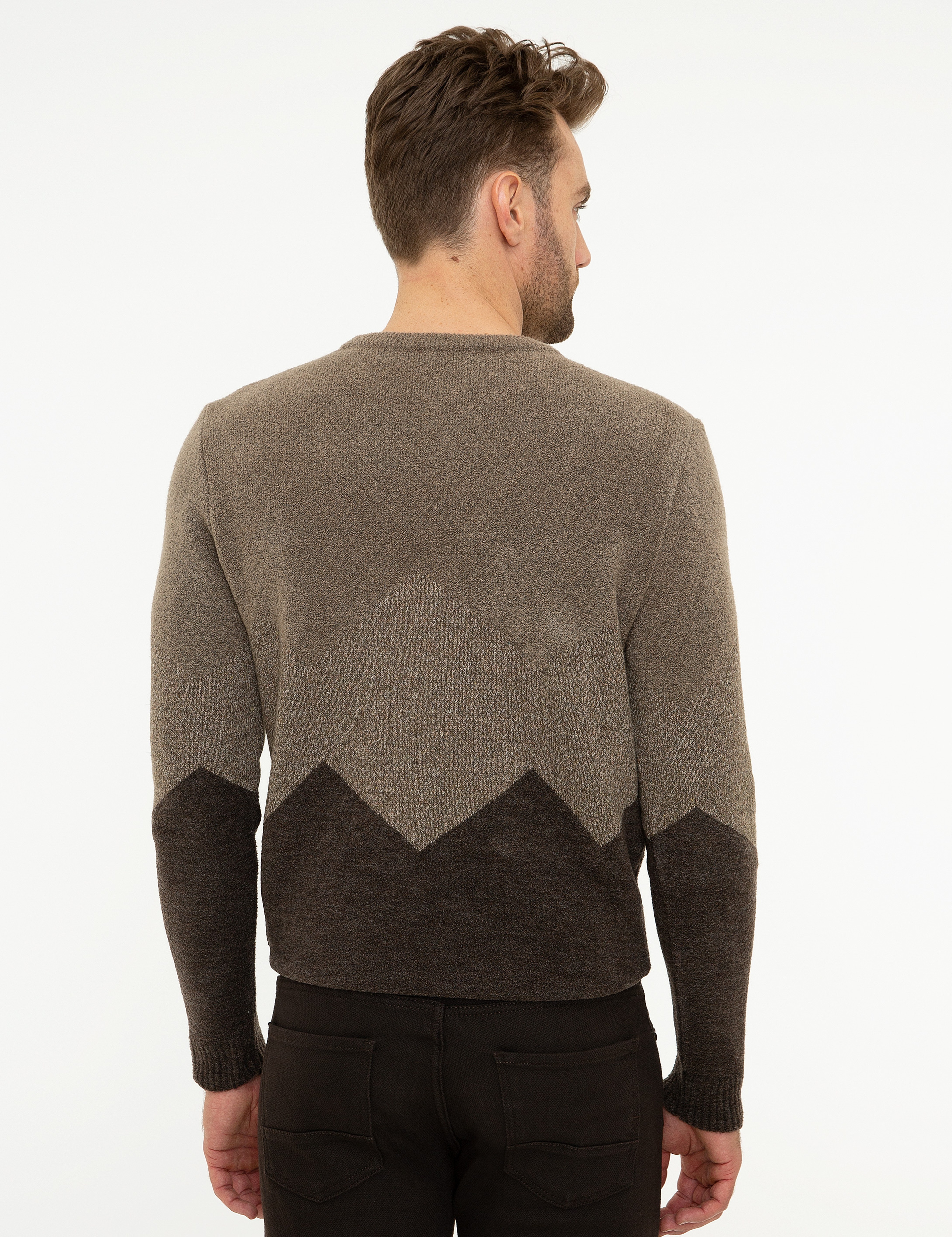 Vizon Slim Fit Bisiklet Yaka Triko Kazak - Image 4